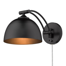 Golden 3688-A1W BLK-BLK - Wry Lighting Rey 1-light Swing Arm Wall Lamp in Matte Black